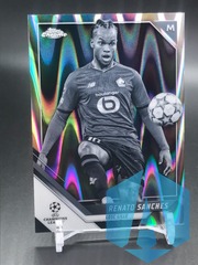 2021-22 Topps Chrome UEFA Black & White Ray Wave #124 RENATO SANCHES LOSC Lille